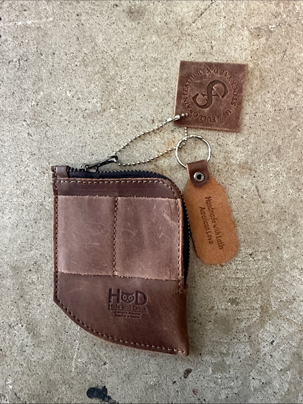 Hide & Drink Leather EDC Pocket Wallet - Brown